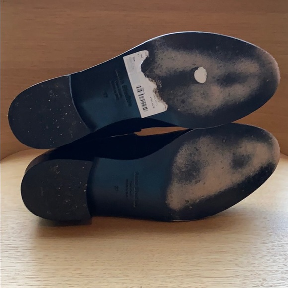 Acne Booties with White buckle accents. - Picture 5 of 8